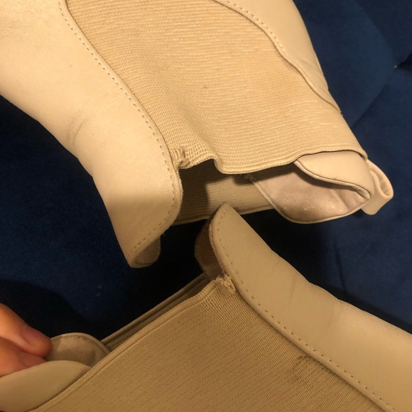 Cream PADDED Platform Stilettos Ankle Boots - Picture 17 of 17